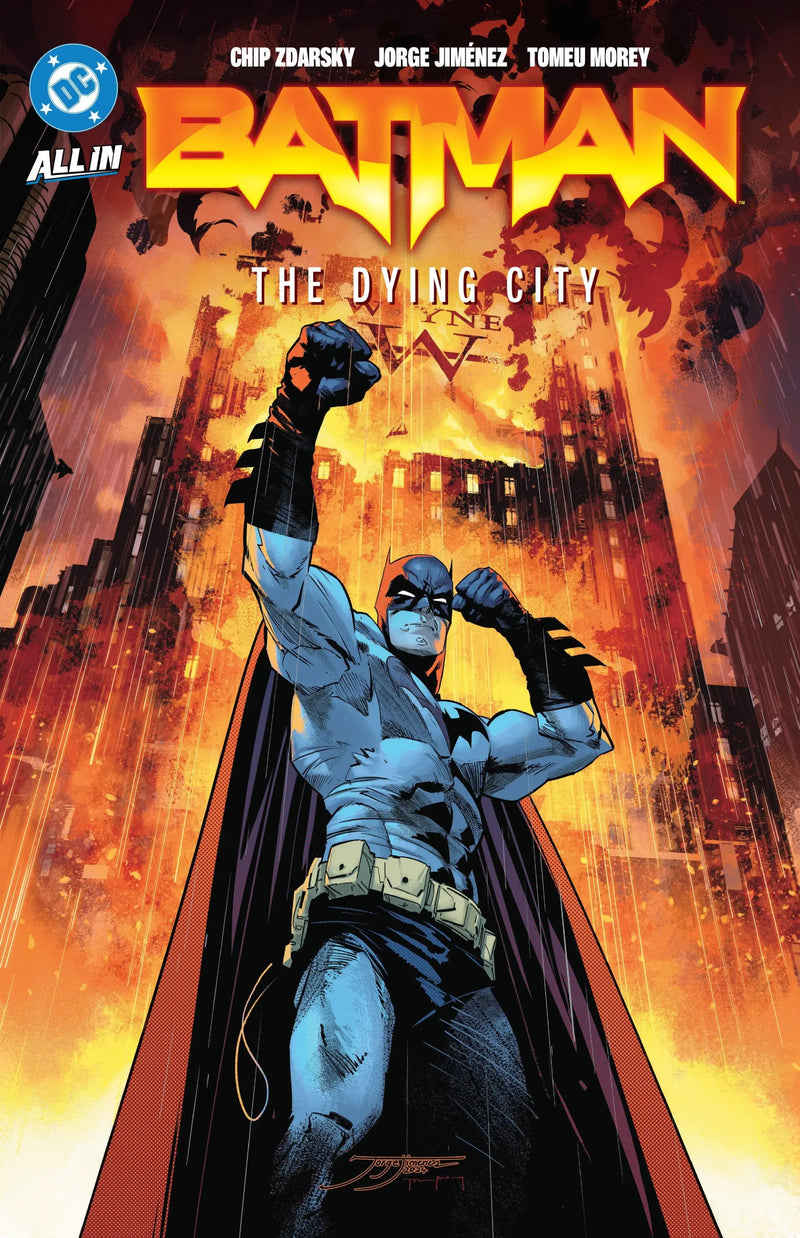 Batman comic book cover from Batman Volume 5 The Dying City HC showing Batman in action