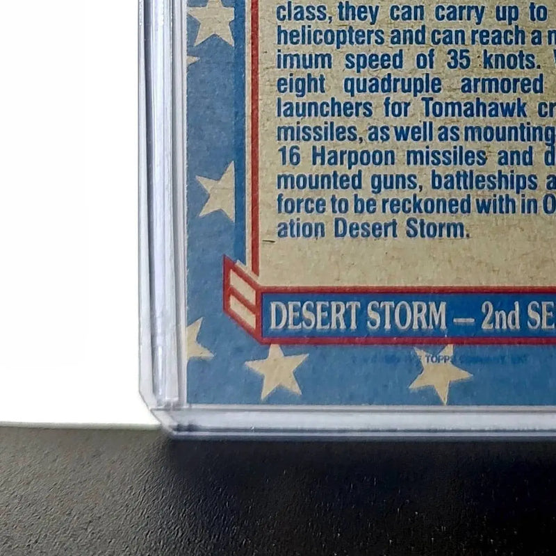 Battleship Cannons 1991 Topps Desert Storm #102 Card