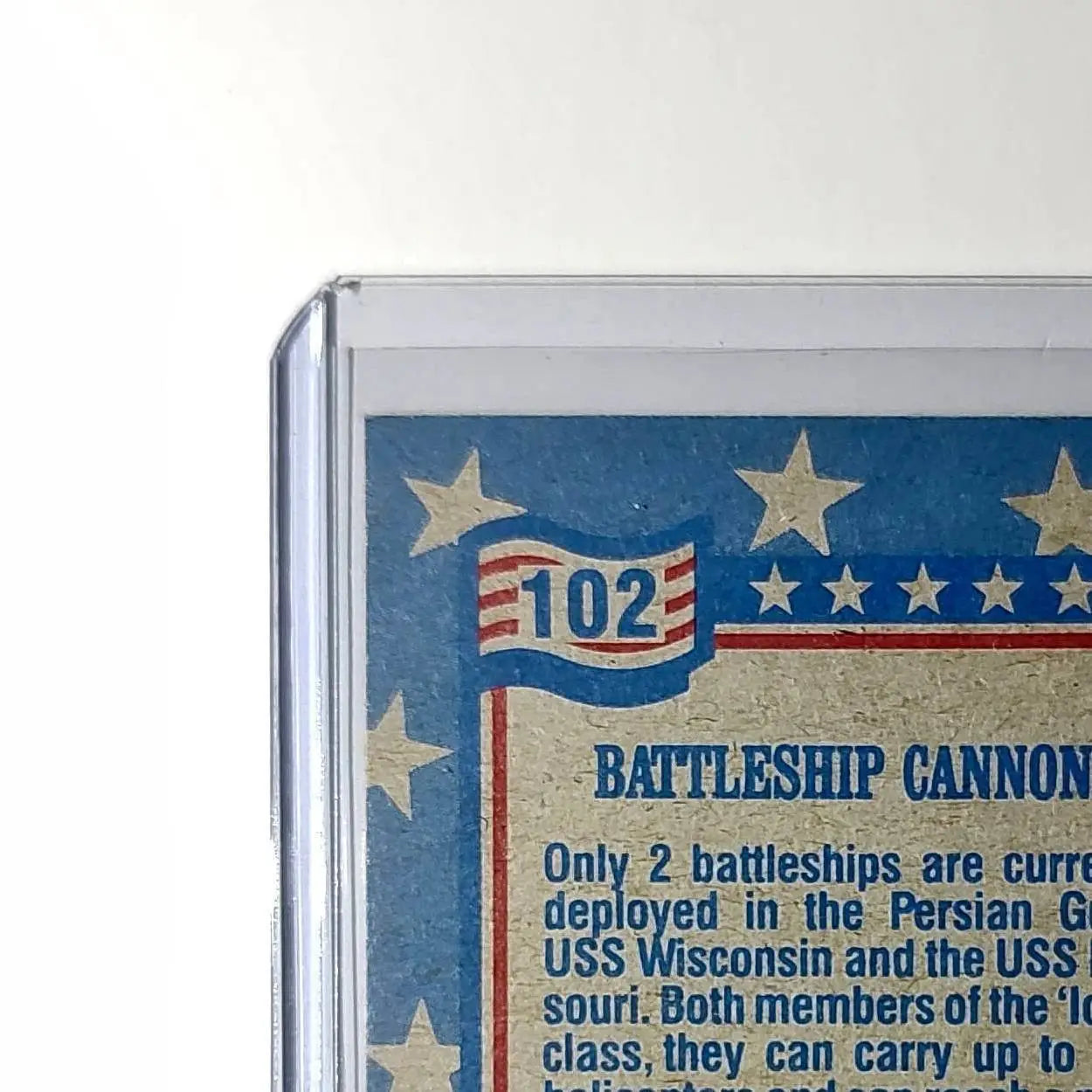Battleship Cannons 1991 Topps Desert Storm #102 Card