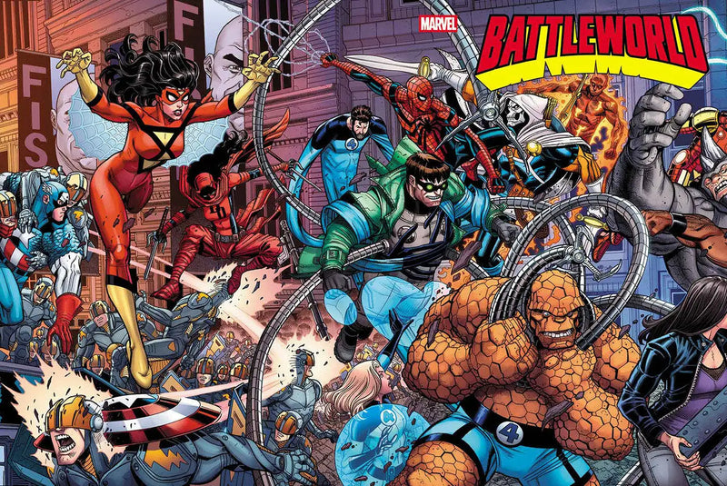 Battleworld #1 Nick Bradshaw 5 Part Wraparound Connecting Variant A - Back Issues