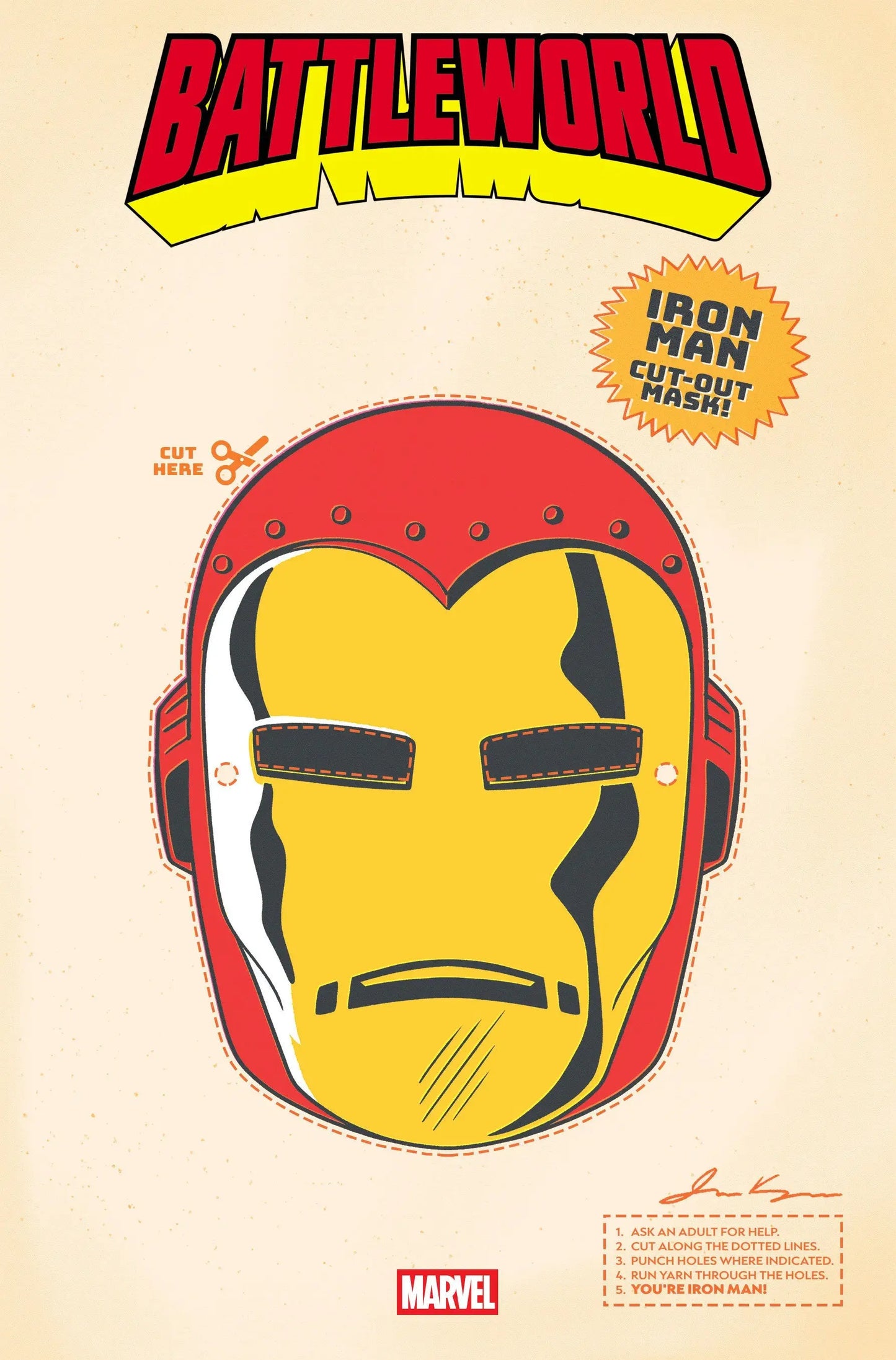 Battleworld #1 Retro Halloween Mask Variant - Comic Book