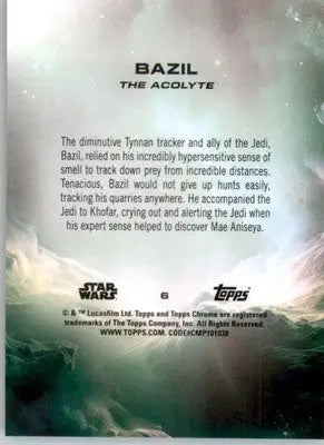 Bazil - 2025 Topps Chrome Sapphire Edition Star Wars - #6 - Non_sport - Star Wars Card Single