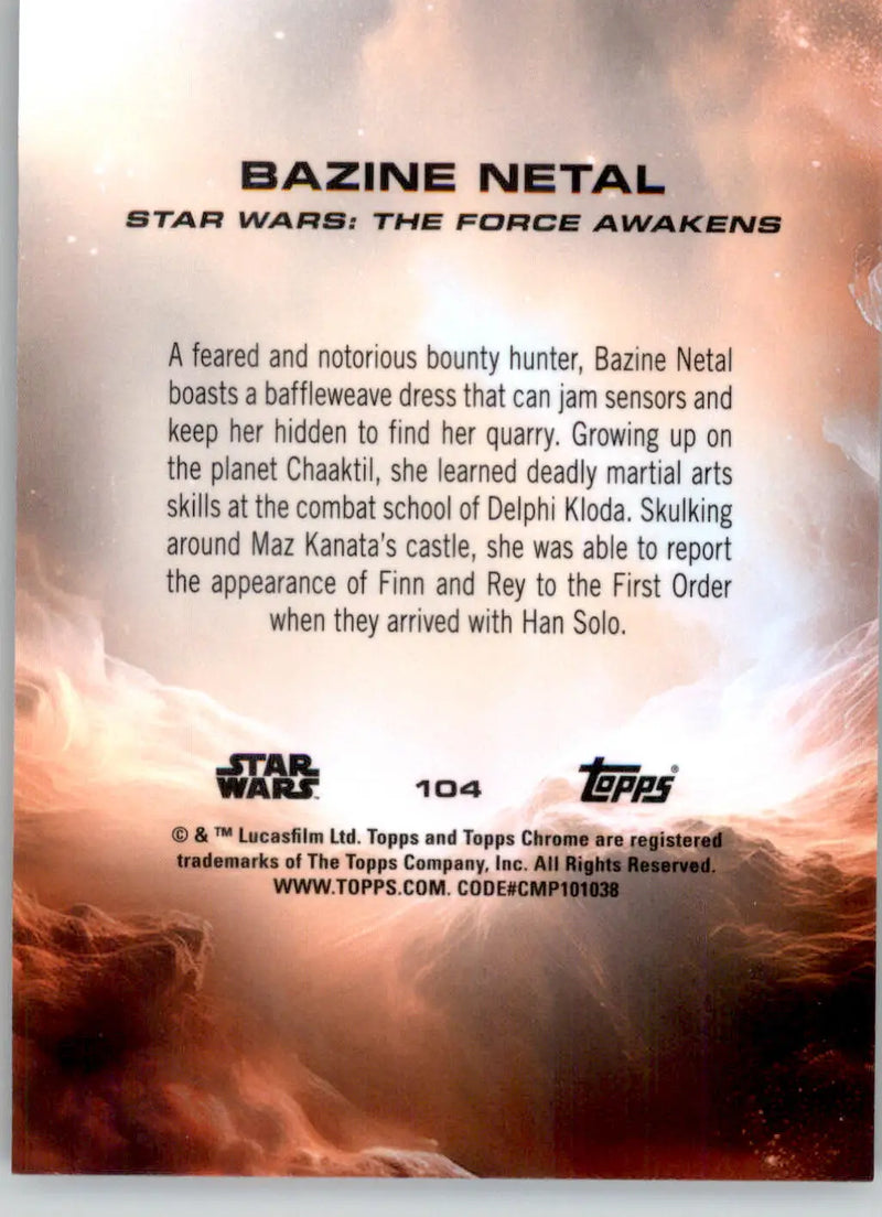Bazine Netal - 2025 Topps Chrome Sapphire Edition Star Wars - #104 - Non_sport - Star Wars Card Single