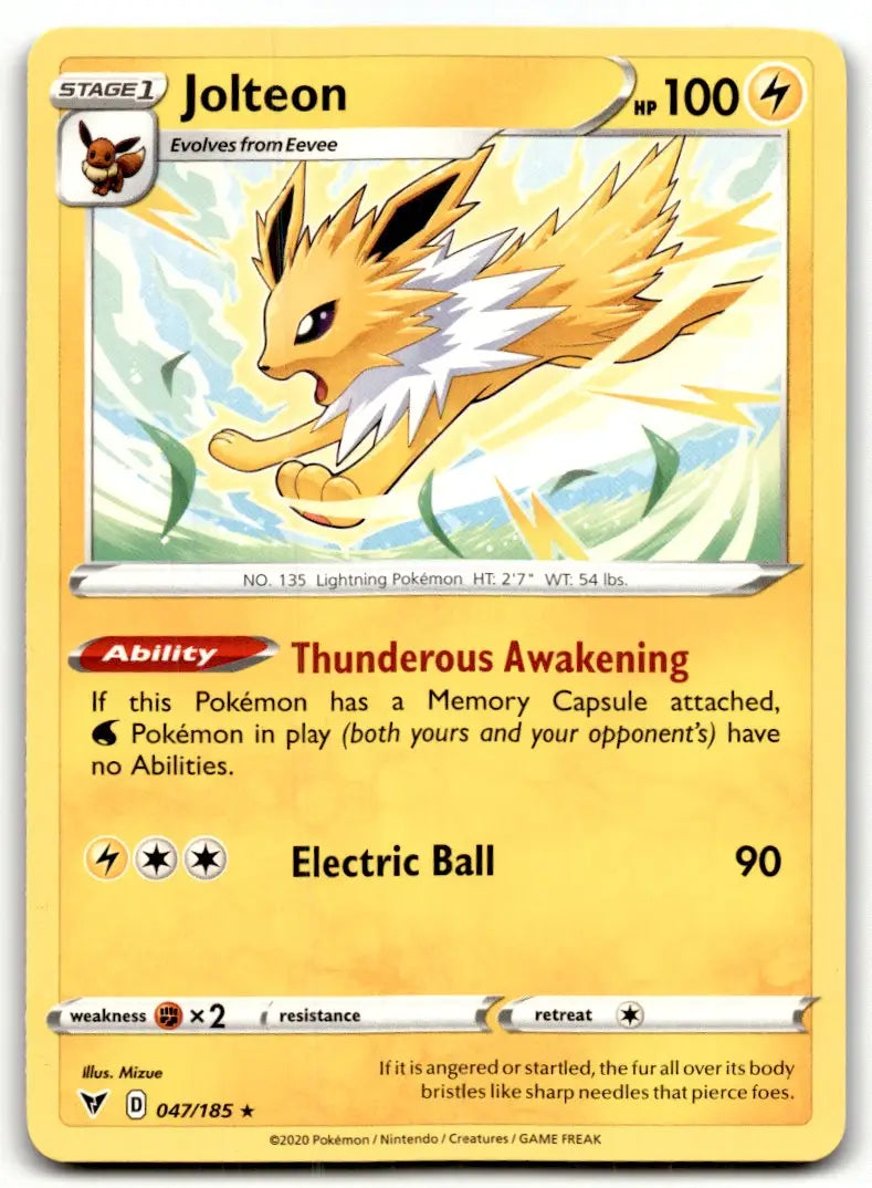 2020 Sword & Shield - Vivid Voltage Jolteon Stage 1/Rare #47