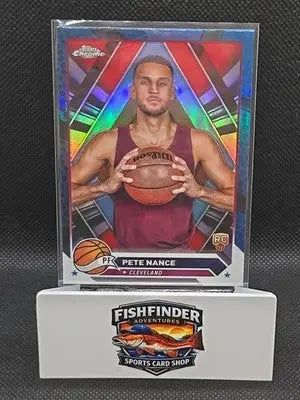 2023-24 Topps Chrome - Pete Nance #144 Blue Basketball Refractor (RC) - Basketball Card Single