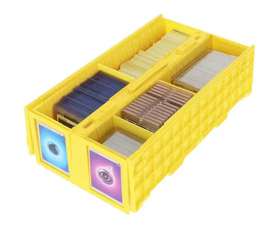 BCW 1600 Count Yellow Plastic Card Bin - Trading Card Supplies - Card Storage