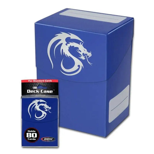 BCW DECK CASE PLASTIC - BLUE (Holds 80 Cards) - Card Supplies