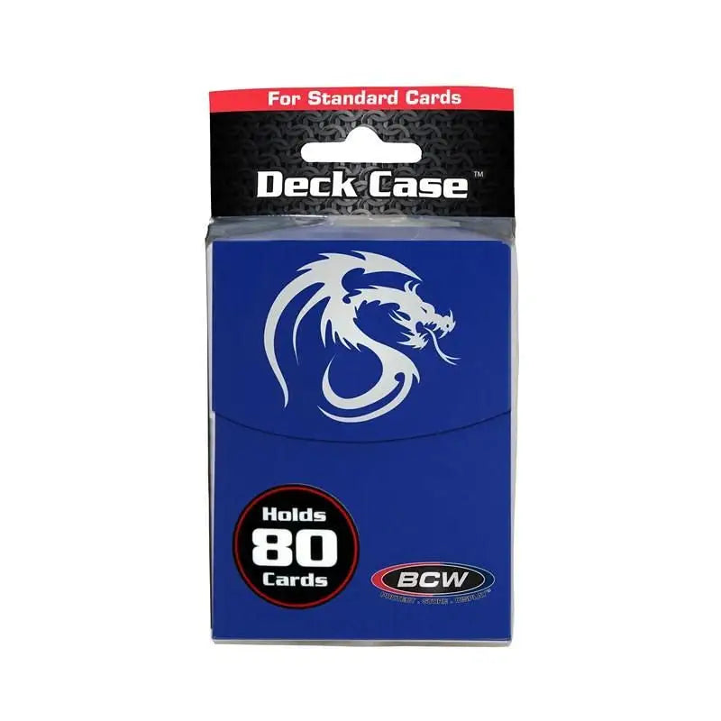 BCW DECK CASE PLASTIC - BLUE (Holds 80 Cards)