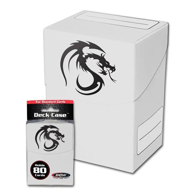 BCW DECK CASE PLASTIC - WHITE (Holds 80 Cards)