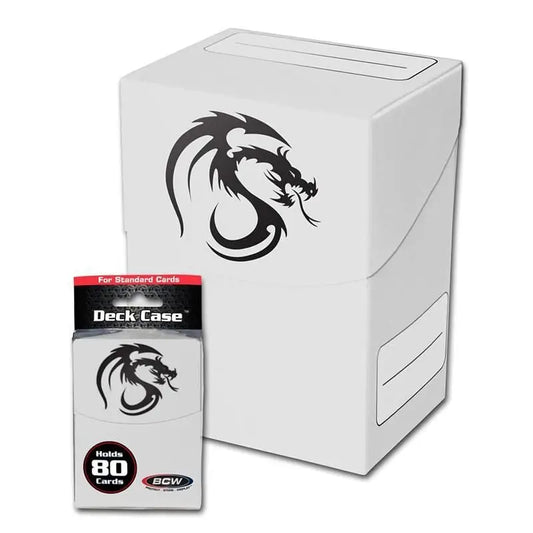 BCW DECK CASE PLASTIC - WHITE (Holds 80 Cards) - Card Supplies
