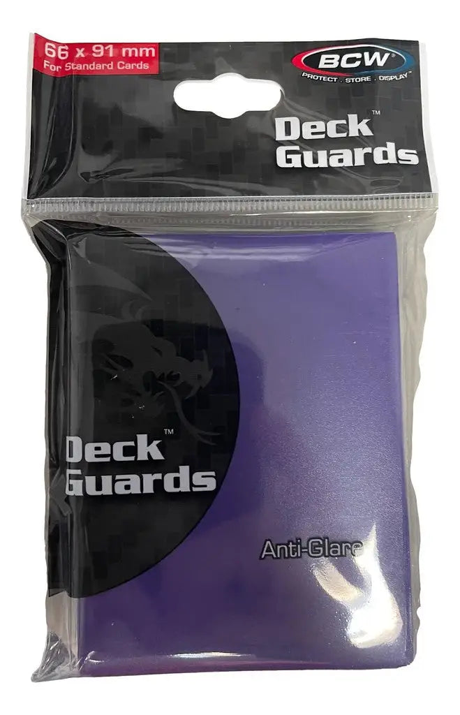 BCW DECK GUARDS CARD SLEEVES - PURPLE (50 Sleeves) - Card Supplies
