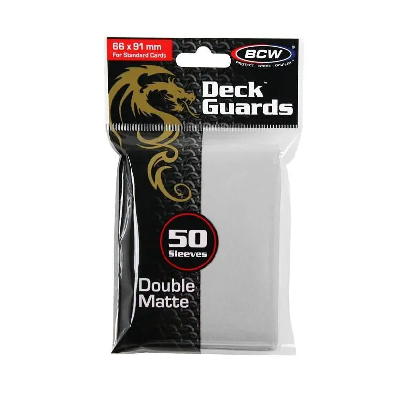 BCW DECK GUARDS CARD SLEEVES - WHITE (50 Sleeves) - Card Supplies