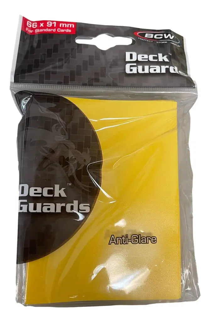 BCW DECK GUARDS CARD SLEEVES - YELLOW (50 Sleeves) - Card Supplies