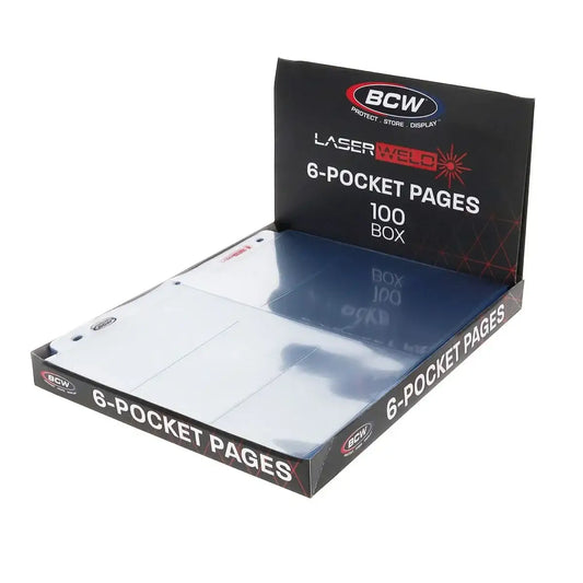 BCW LaserWeld® 6-Pocket Card Page - 1 Single Page - Card Supplies