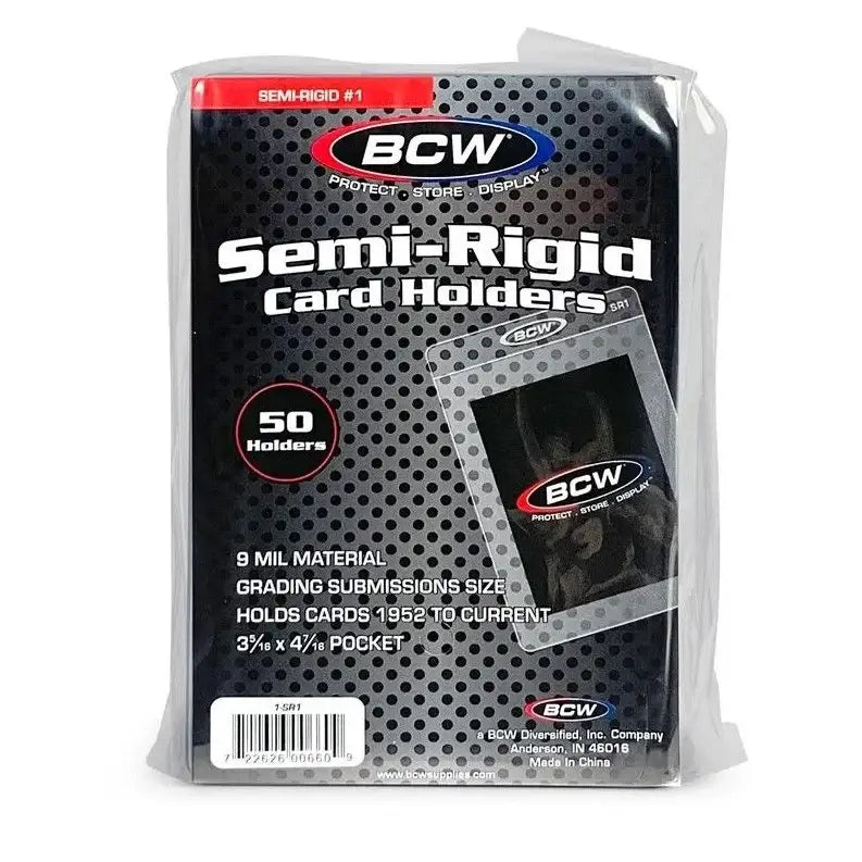 BCW Semi-Rigid Card Holder #1 - 200 Ct Box - Trading Card Supplies