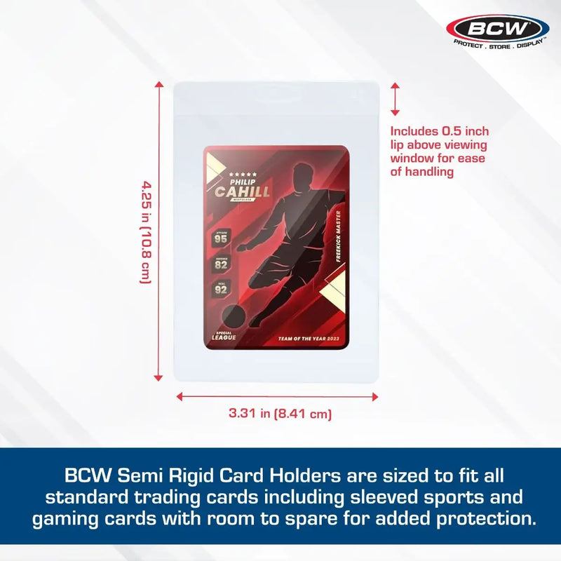 BCW Semi-Rigid Card Holder #1 - 200 Ct Box - Trading Card Supplies