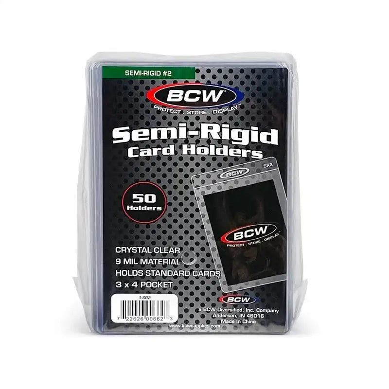 BCW Semi-Rigid Card Holder #2 - 200 Ct Box - Trading Card Supplies