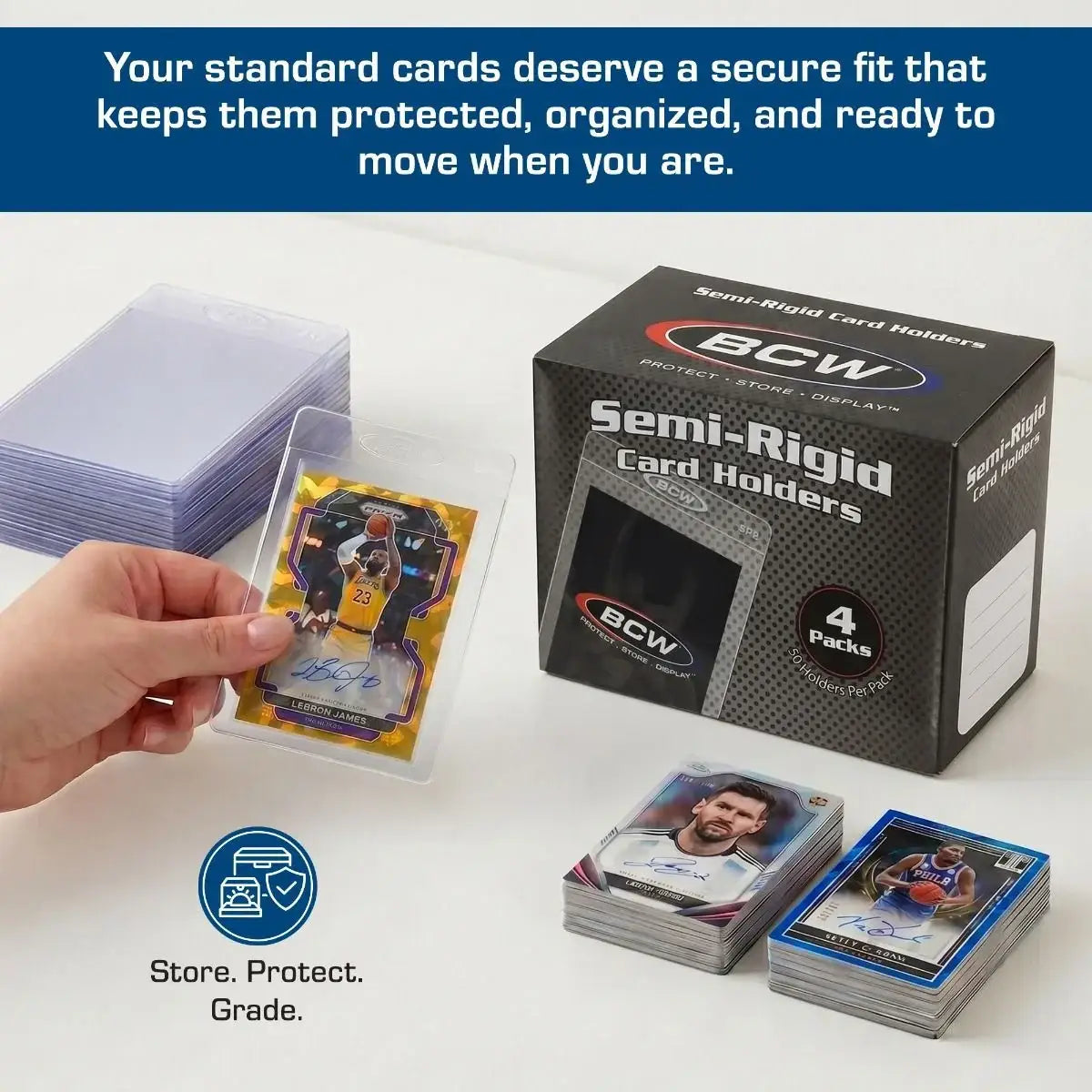 BCW Semi-Rigid Card Holder #2 - 200 Ct Box - Trading Card Supplies