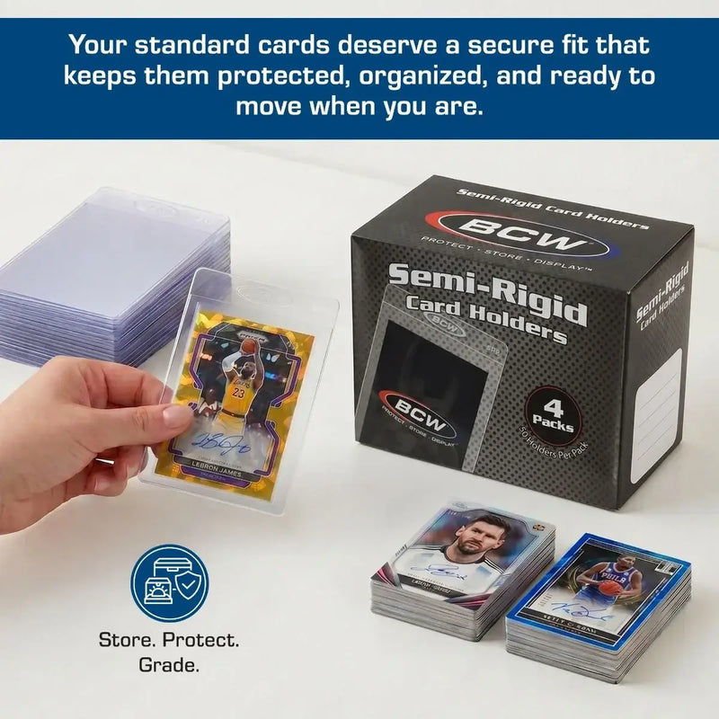 BCW Semi-Rigid Card Holder #2 - 200 Ct Box - Trading Card Supplies