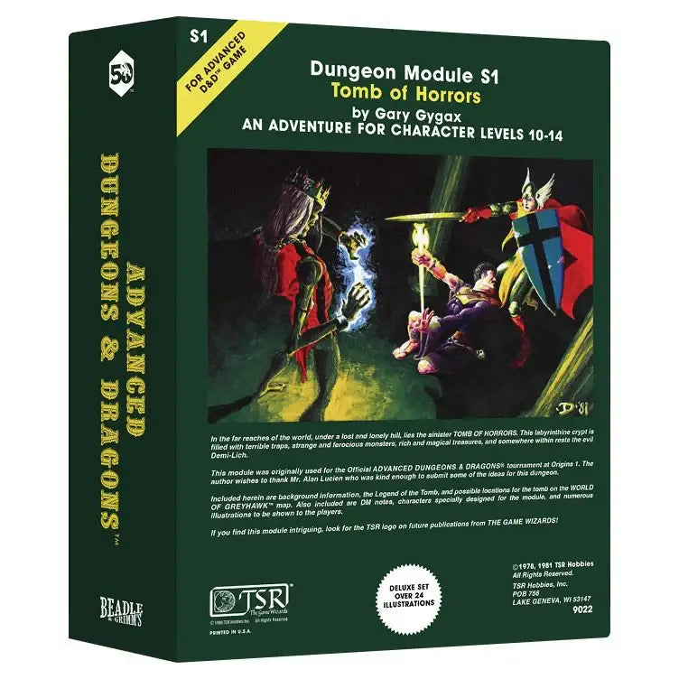 Vintage Tomb of Horrors D&D classic module dice from Beadle & Grimm’s module dice collection