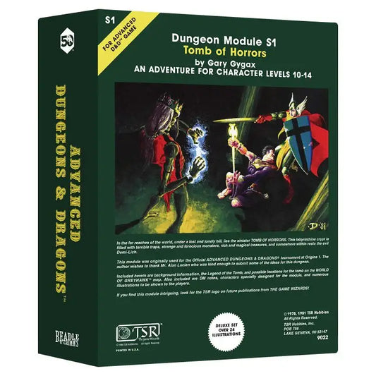 Vintage Tomb of Horrors D&D classic module dice from Beadle & Grimm’s module dice collection