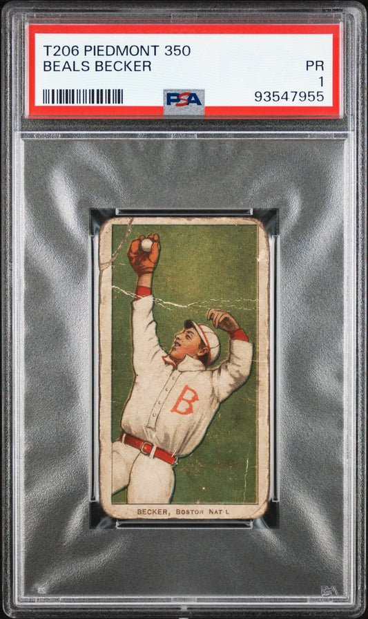 Beals Becker 1909 T206 Piedmont 350 PSA 1 Poor - Baseball Card Single
