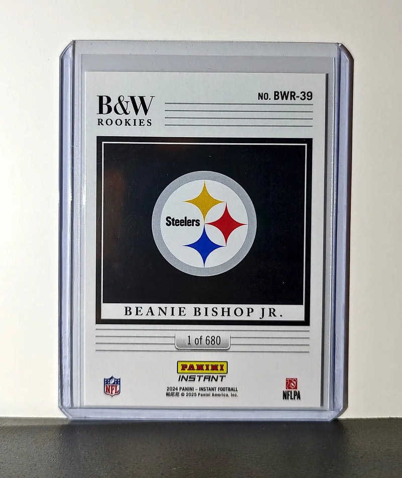 Beanie Bishop Jr. 2024 Panini NFL #39 Black & White Rookies Steelers 1 of 680