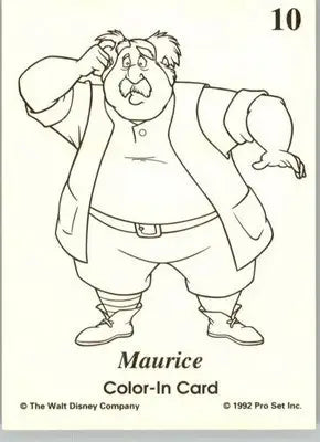 Beast / Maurice - 1992 Pro Set Beauty and the Beast - #C10 - Color in Cards - Entertainment Card Single