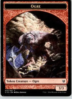 Beast // Ogre Double-Sided Token - Commander 2016 - MP Magic: The Gathering - Magic Card Single