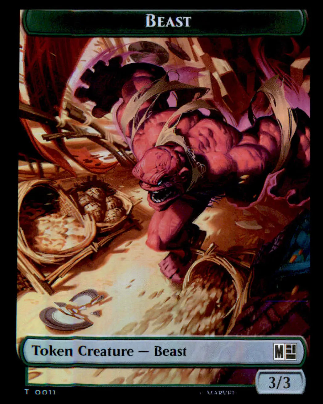 Beast // Vibranium Double-Sided Token MSC 11 // 15 Foil T NM Commander: Marvel S - Magic Card Single