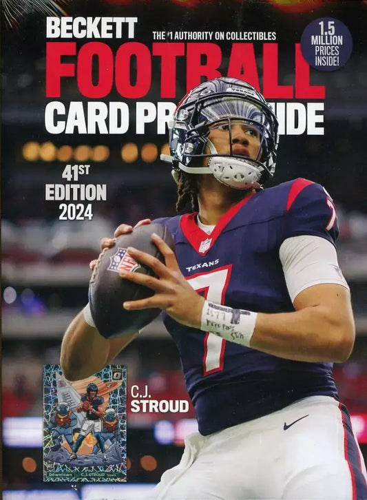 Beckett Football Card Price Guide 41st Edition 2024 cover with Houston Texans player
