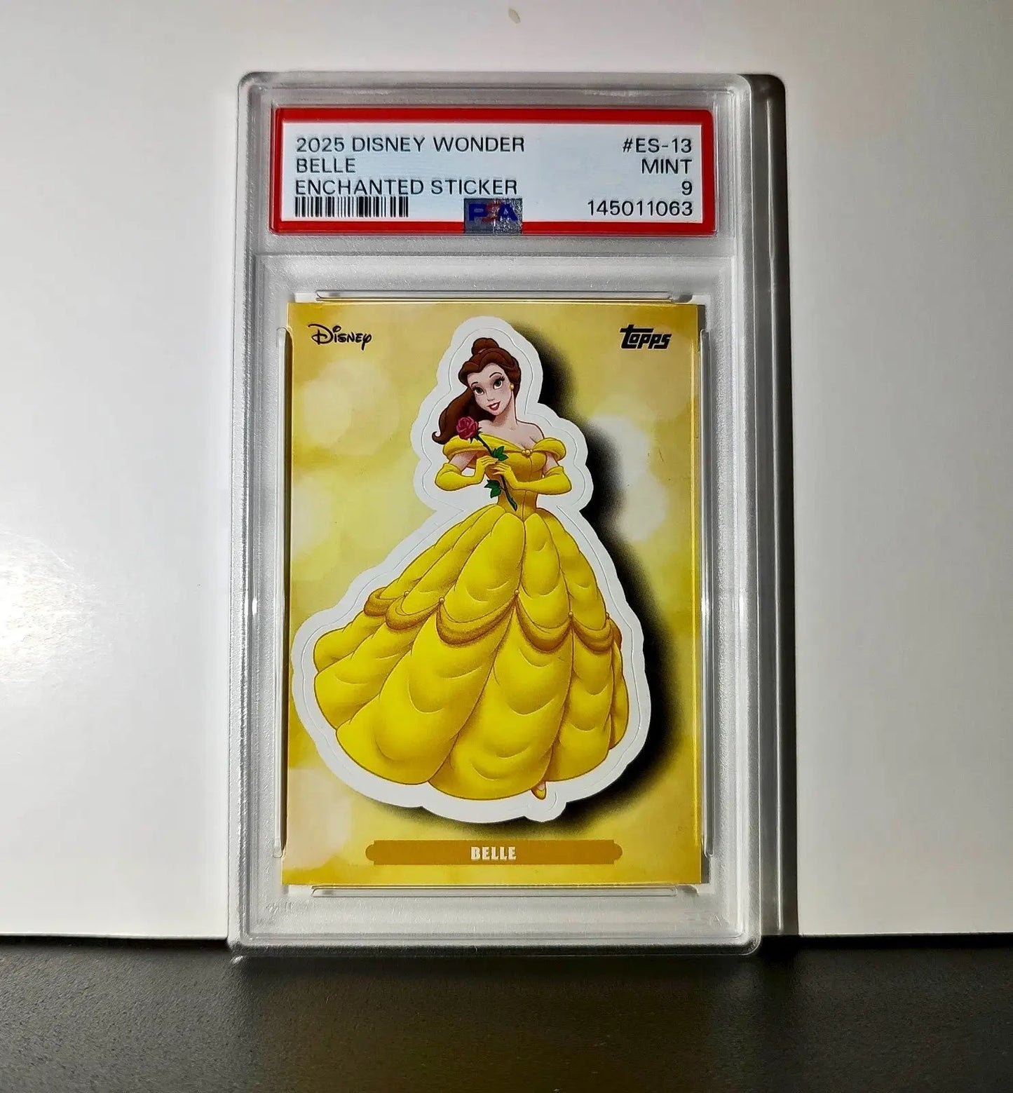 Belle 2025 Topps Disney #ES-13 Enchanted Sticker Card Beauty and the Beast PSA 9 - Non-Sports Card Single