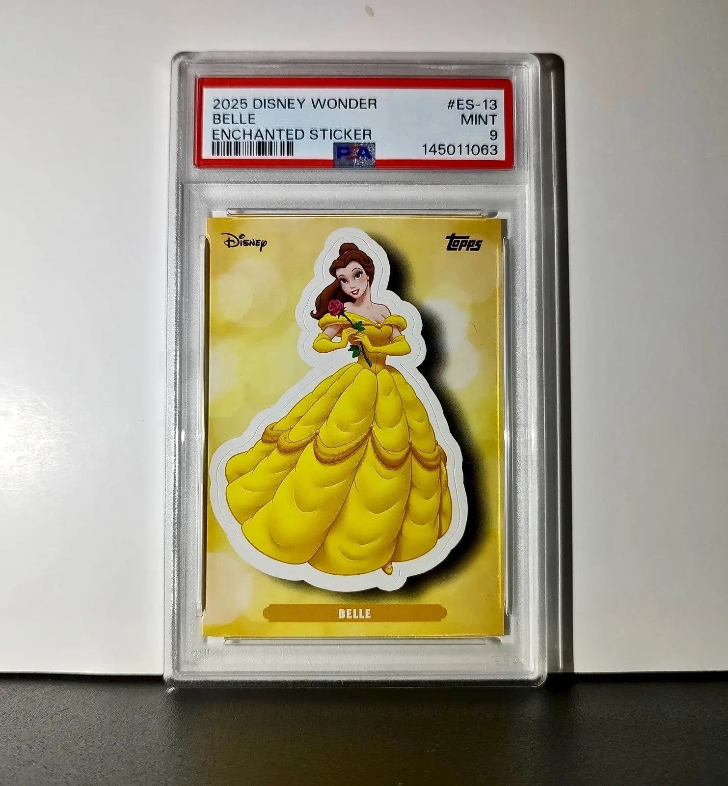 Belle 2025 Topps Disney #ES-13 Enchanted Sticker Card Beauty and the Beast PSA 9 - Non-Sports Card Single