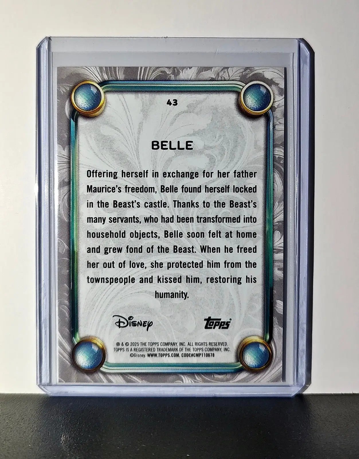 Belle 2025 Topps Disney Wonder #43 Card Beauty and the Beast