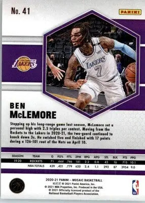 Ben McLemore - 2020-21 Panini Mosaic - #41 - Basketball - Basketball Card Single