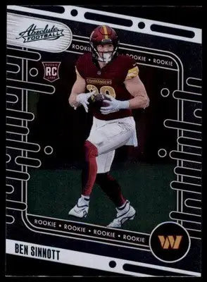 Ben Sinnott 2024 Panini Absolute Green #152 Washington Commanders