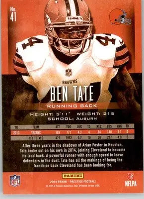 Ben Tate - 2014 Panini Prestige - #41 - Football - Football Card Single