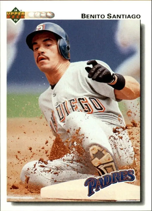 Benito Santiago 1992 Upper Deck MLB #253 Baseball Card San Diego Padres - Baseball Card Single