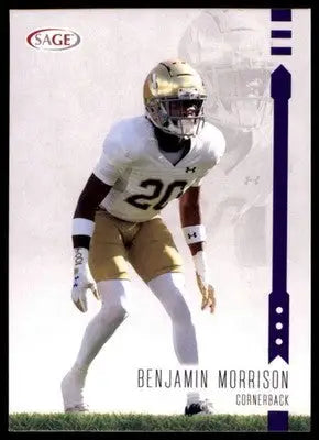 Benjamin Morrison 2025 SAGE HIT Purple #189 Notre Dame Fighting Irish - Football Card Single