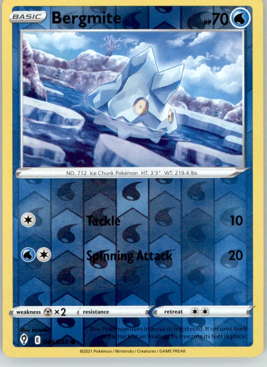 Bergmite - Evolving Skies - 044/203 - Reverse Holo LP Pokemon - Pokémon Card Single