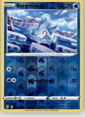 Bergmite - Evolving Skies - 044/203 - Reverse Holo LP Pokemon - Pokémon Card Single