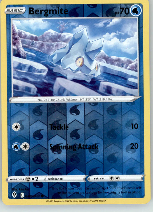 Bergmite - Evolving Skies - 044/203 - Reverse Holo LP Pokemon - Pokémon Card Single