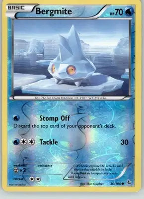 Bergmite - Flashfire - 30/106 - Reverse Holo LP Pokemon - Pokémon Card Single