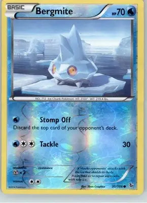Bergmite - XY - Flashfire - 30/106 - Reverse Holo LP - Pokémon Card Single