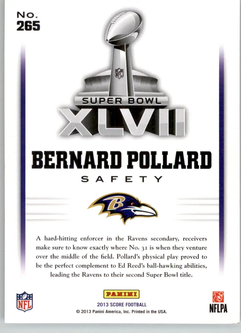Bernard Pollard - 2013 Score - #265 - Football - Football Card Single