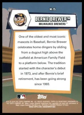 Bernie Brewer 2024 Topps Big League Mascots #M-15 Milwaukee Brewers - Baseball Card Single