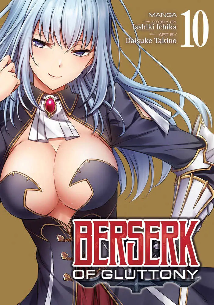 Berserk Of Gluttony Volume 10 manga cover with silver-haired character in dark outfit