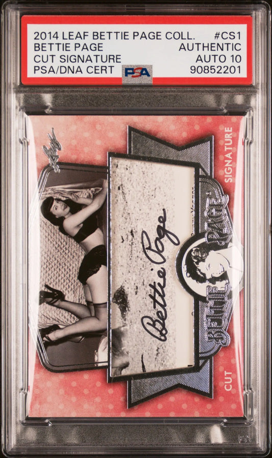 Bettie Page 2014 Leaf Bettie Page Collection Auto PSA Auth Auto 10 - Non-Sports Card Single