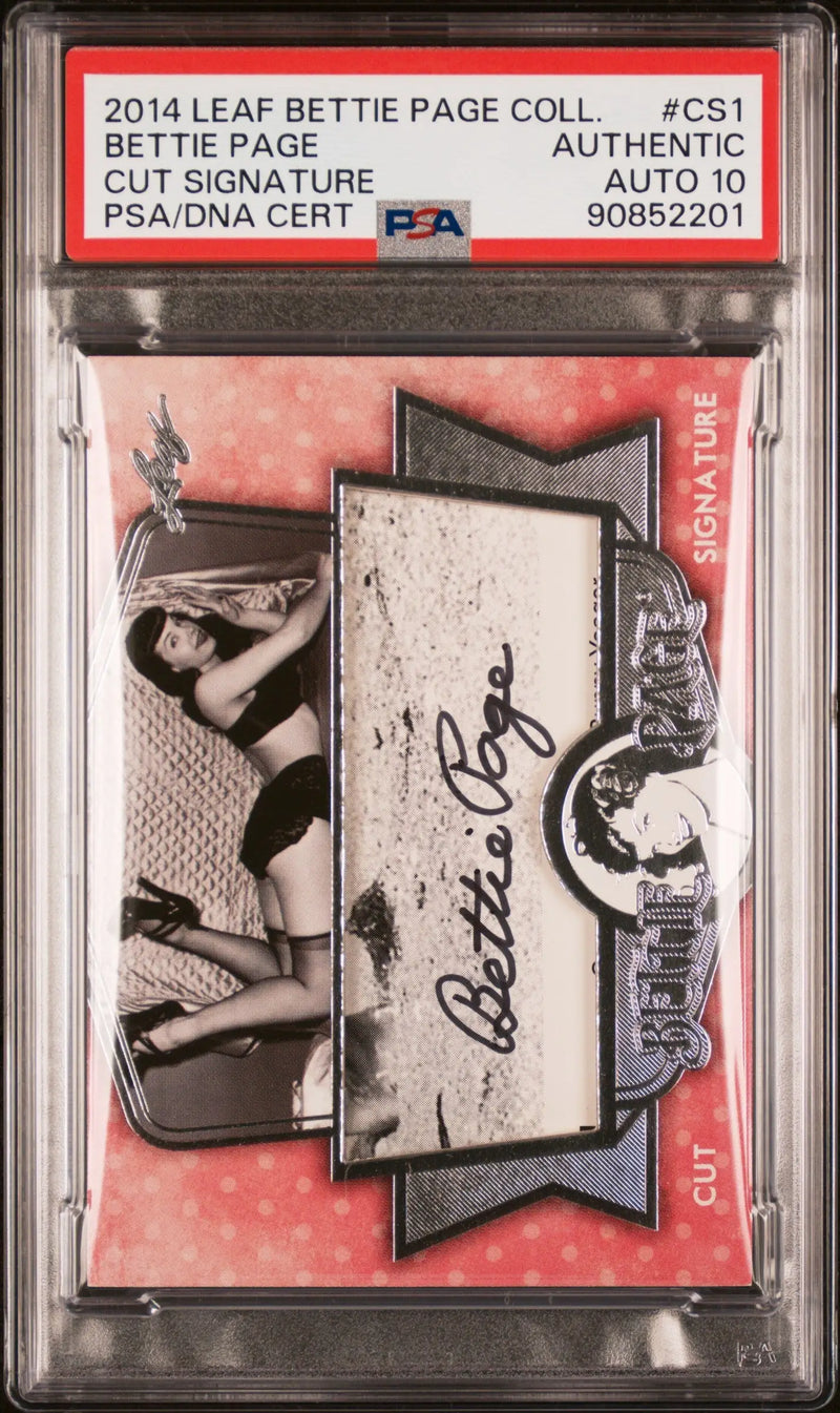 Bettie Page 2014 Leaf Bettie Page Collection Auto PSA Auth Auto 10 - Other