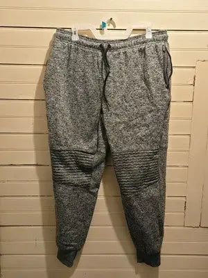 Beverly Hills Polo Club Joggers Mens XL Gray Heather Drawstring Ribbed Knee - Apparel